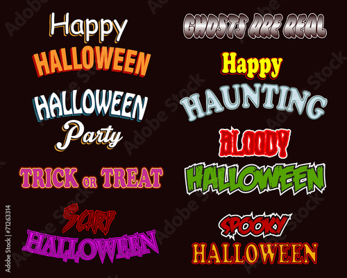 Hallowen Text Styles - use graphic styles panel to apply styles