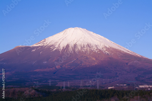 Fuji mountain in morning time