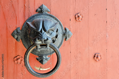 Door handle of the church of Saint Gilles - Camargues - France