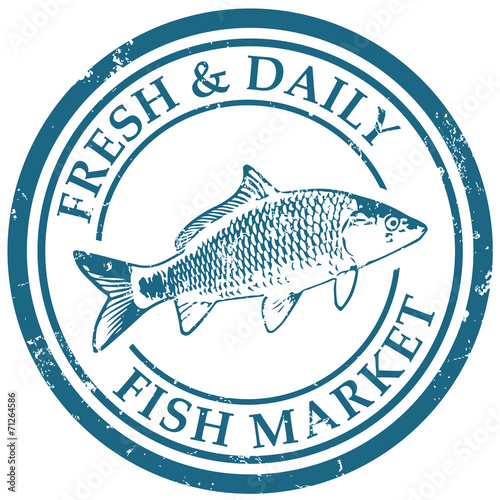 seafood market stamp