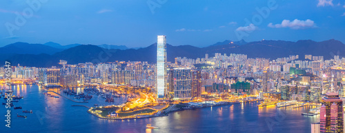 Panorama Hong Kong Skyline