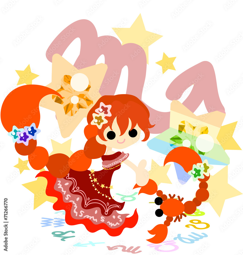 星占いの蠍座をイメージしたイラスト Stock Vector Adobe Stock
