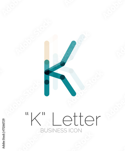 K letter logo, minimal line design