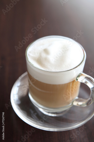 coffee on wood background