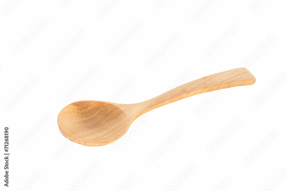 spoon wood on isolated white with clipping path. spoon wood on isolated white with clipping path.