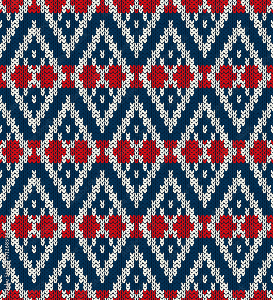 Winter Holiday Seamless Knitting Pattern Winter Holiday Seamless Knitting Pattern