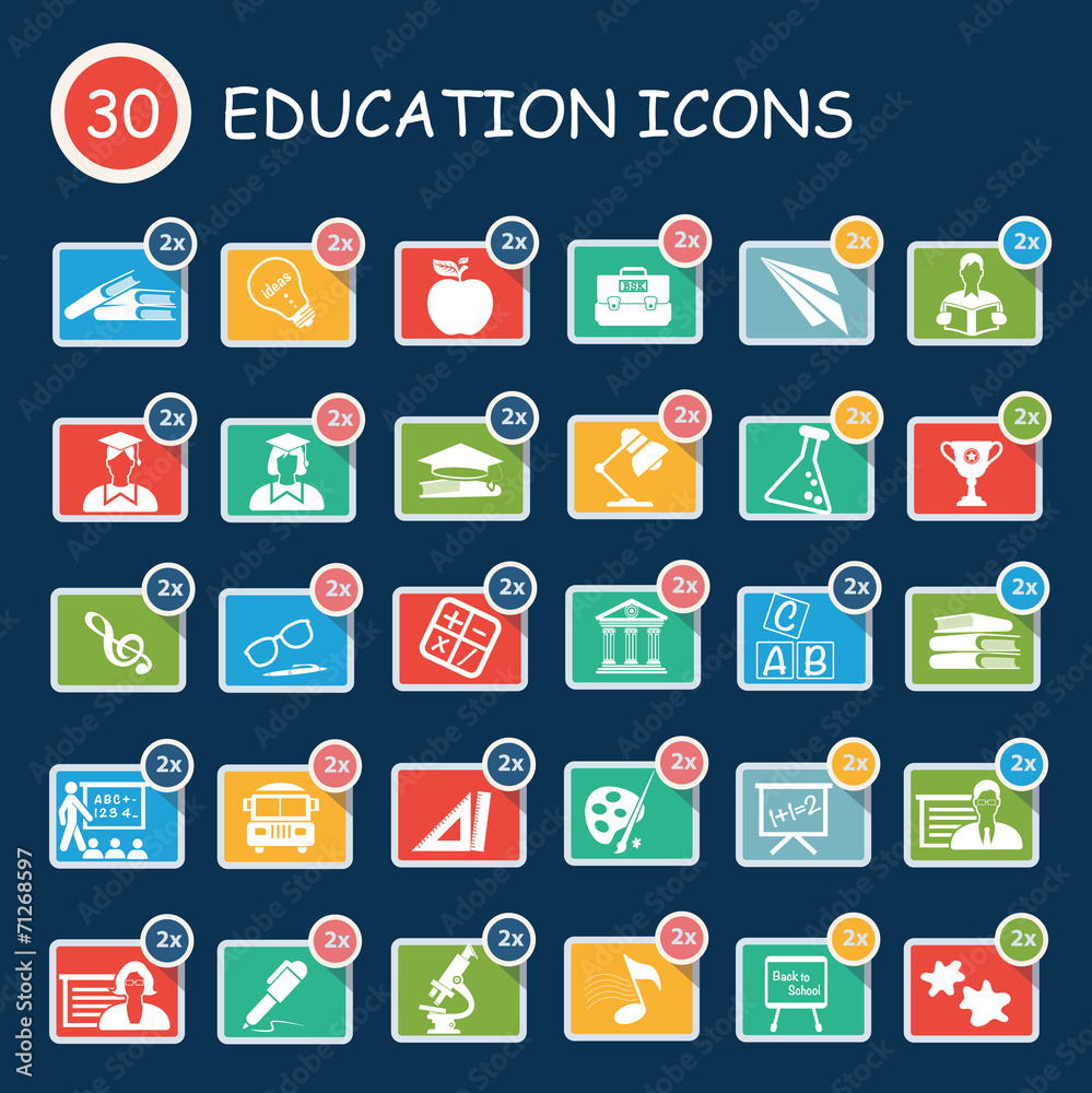 Education,student and learning icons,clean vector Education,student and learning icons,clean vector