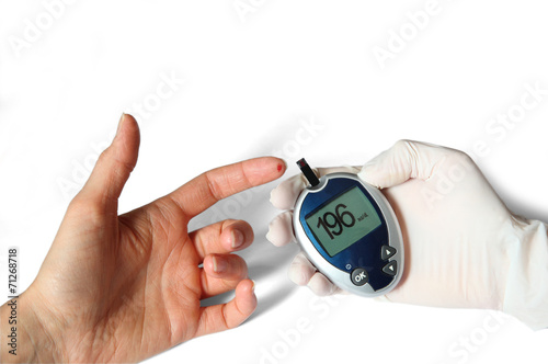 Glucose level blood test photo