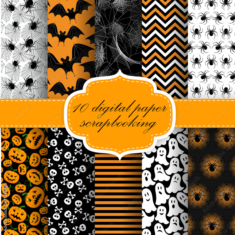 Naklejka premium Halloween Digital Paper