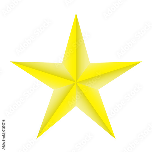 gold star on a white background isolated