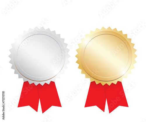 Blank gold and silver awards