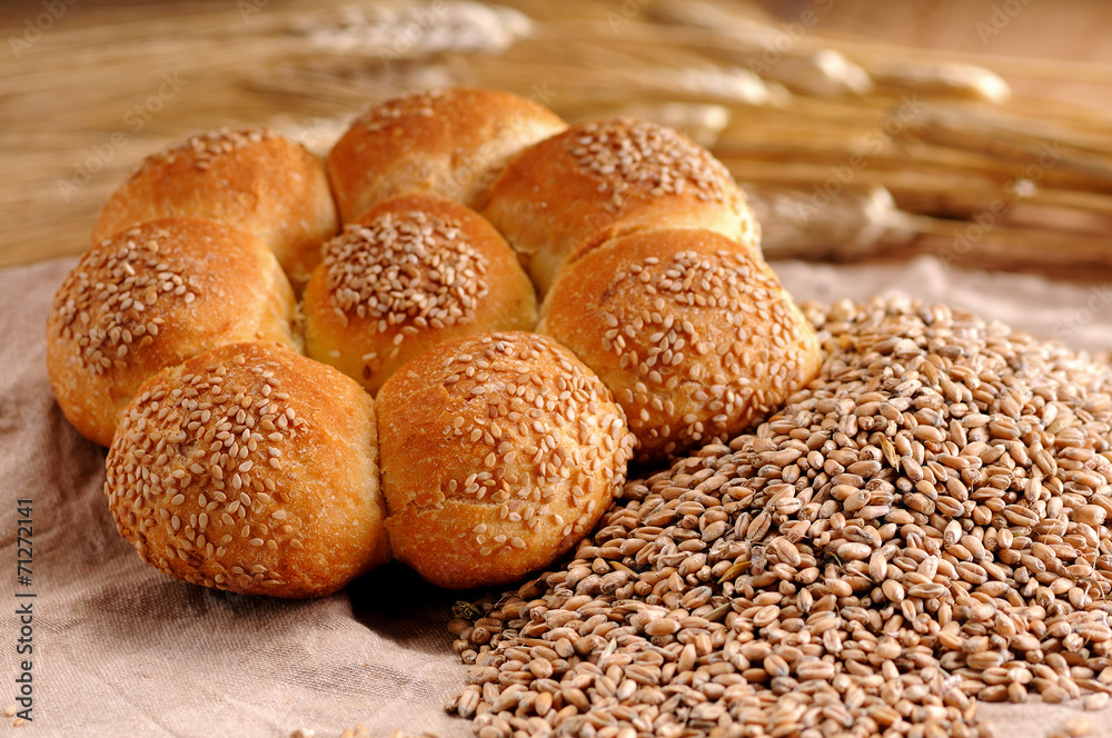 Bread with Wheat and wheat ears Bread with Wheat and wheat ears