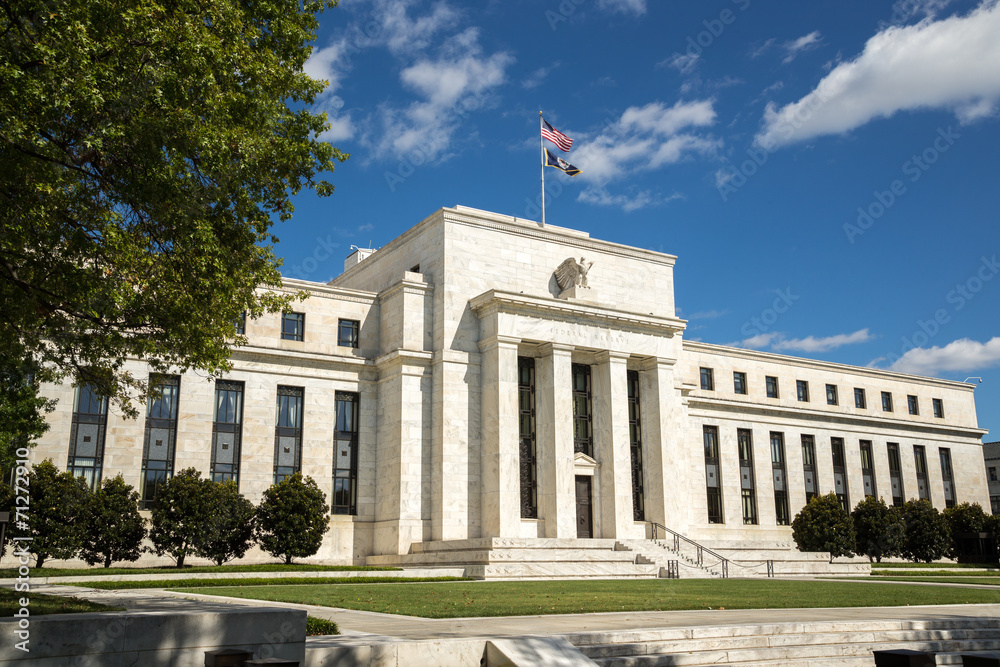 Federal Reserve Bank in Washington D.C. - obrazy, fototapety, plakaty 