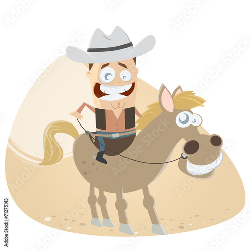 cowboy pferd lustig