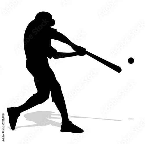 silhouette di giocatore di baseball