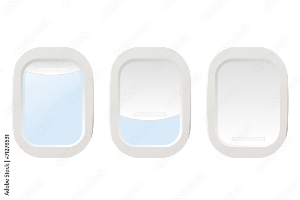 Obraz premium Set Airplane illuminators. Vector illustration