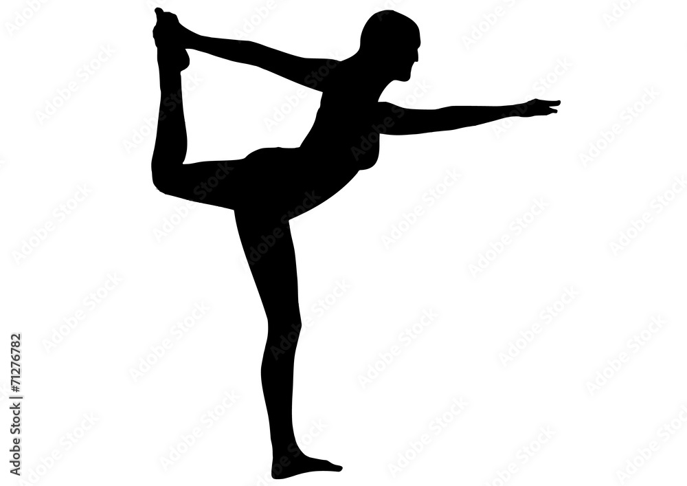 girl in yoga position
