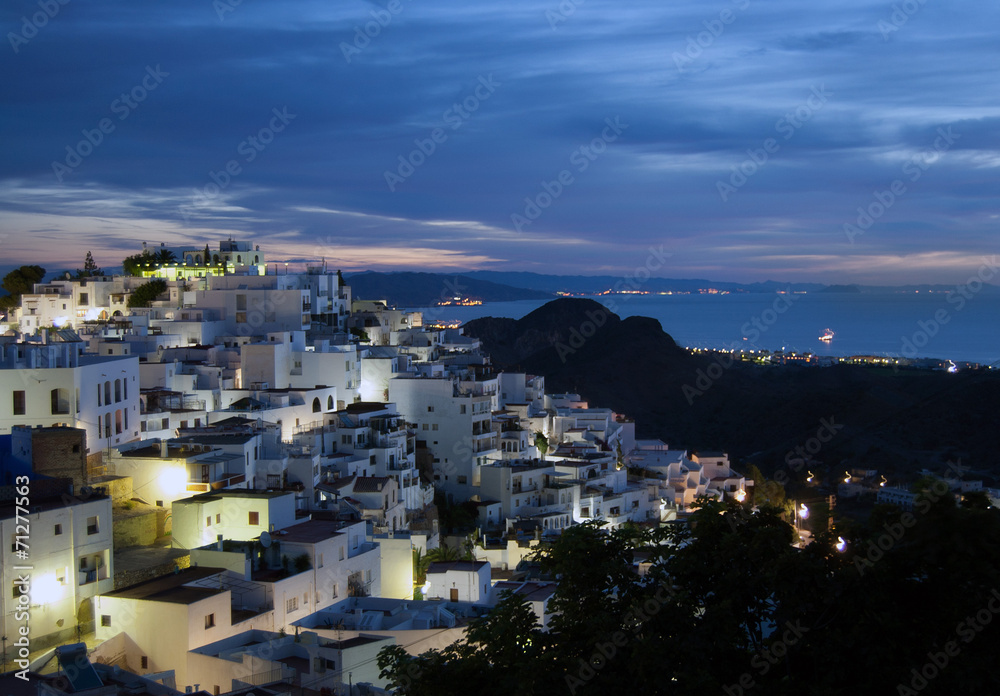 Mojacar Dawn, province of Almeria, Andalucia,