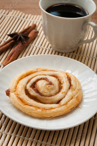 Cinnamon rolls on a plate,dessert