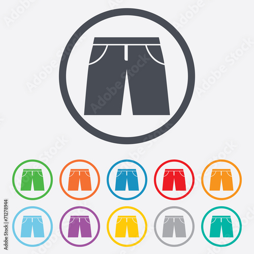 Men's Bermuda shorts sign icon. Clothing symbol.