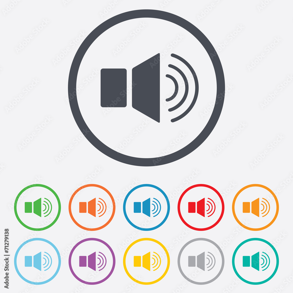 Speaker volume sign icon. Sound symbol. Speaker volume sign icon. Sound symbol.