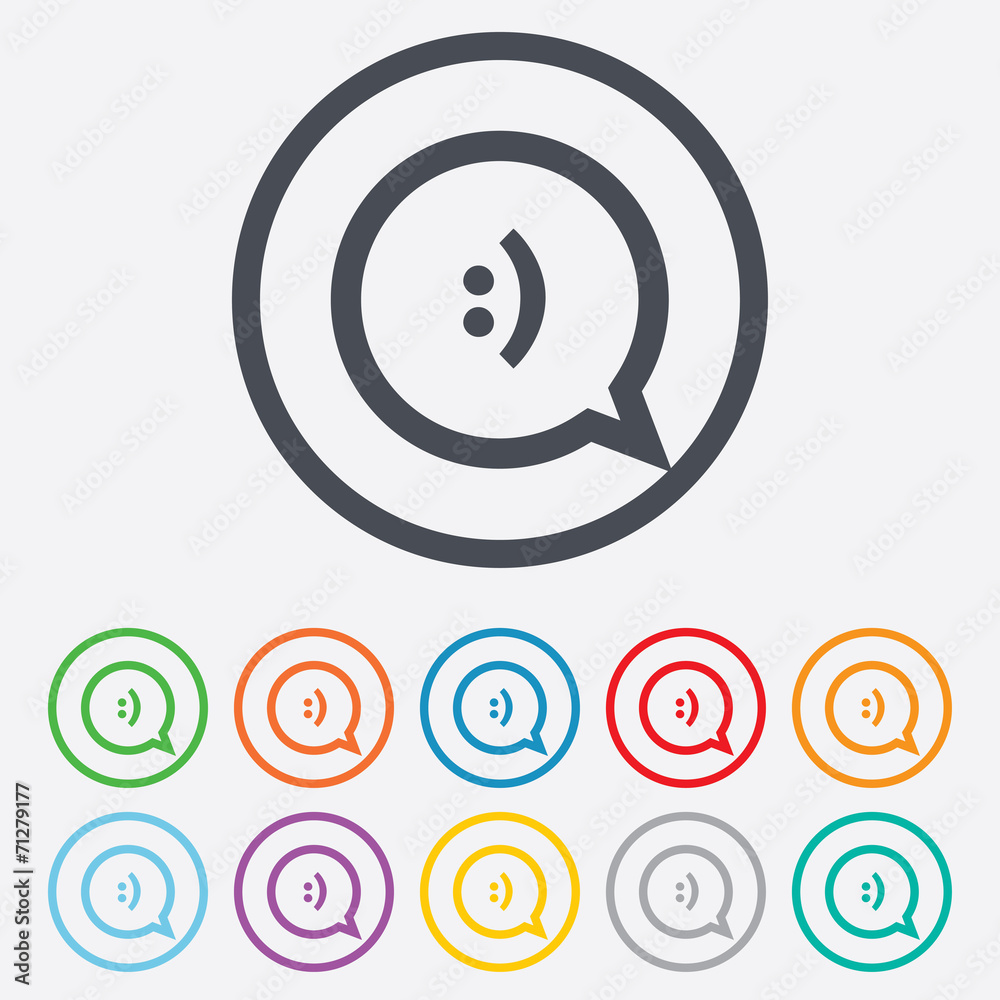 Chat sign icon. Speech bubble symbol.