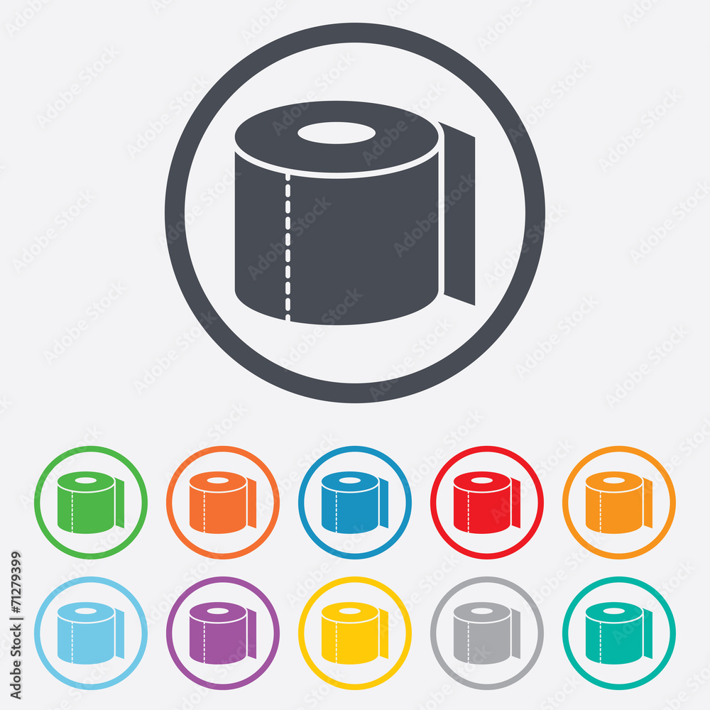 Toilet paper sign icon. WC roll symbol. Toilet paper sign icon. WC roll symbol.