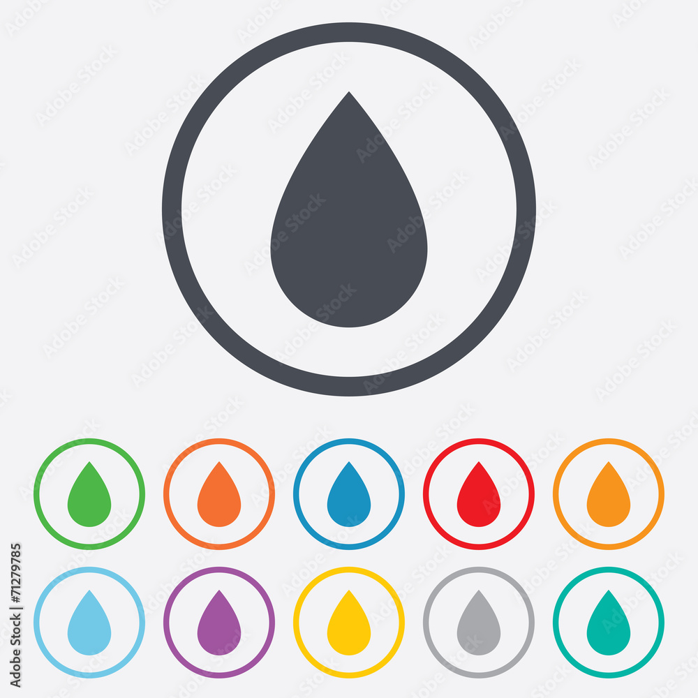 Water drop sign icon. Tear symbol. Water drop sign icon. Tear symbol.