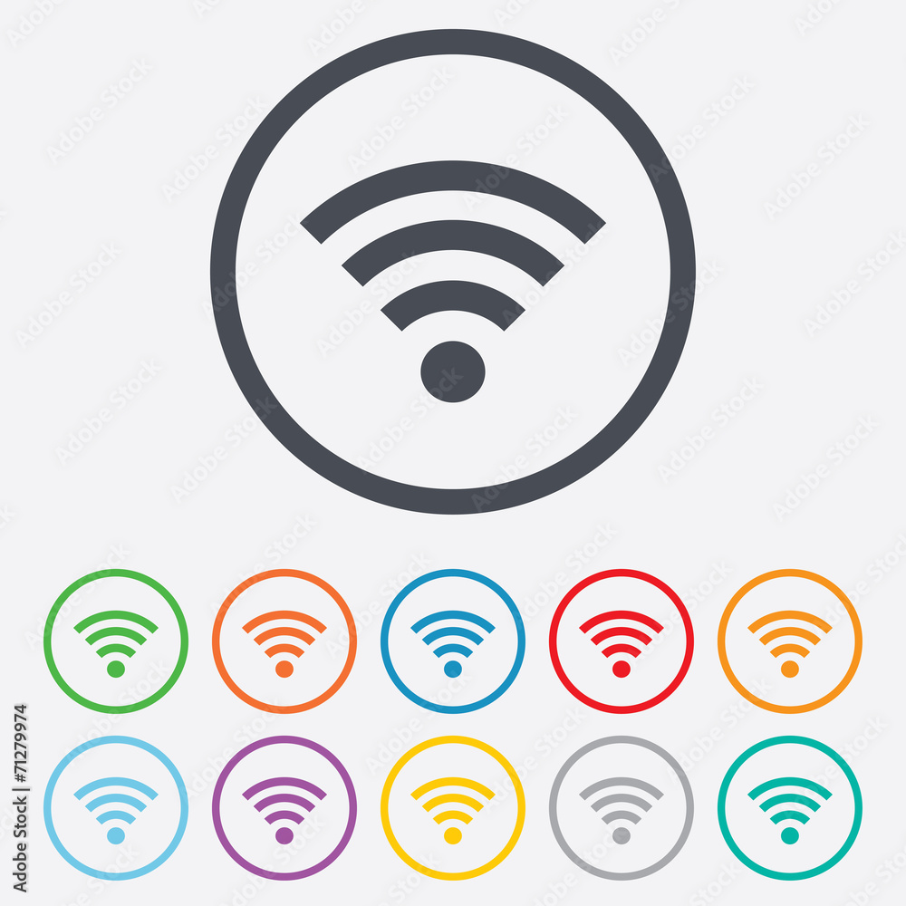 Wifi sign. Wi-fi symbol. Wireless Network. Wifi sign. Wi-fi symbol. Wireless Network.