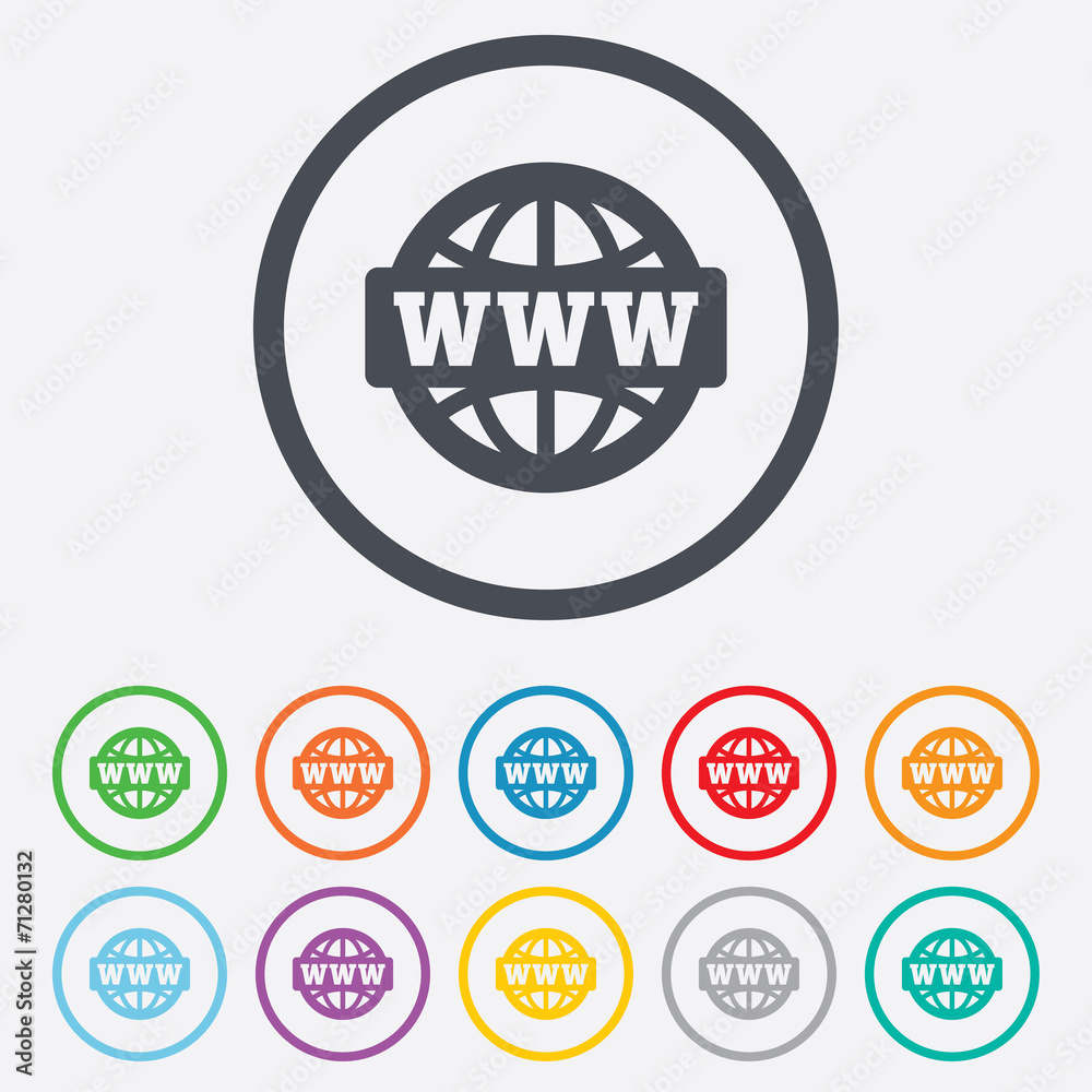WWW sign icon. World wide web symbol. WWW sign icon. World wide web symbol.