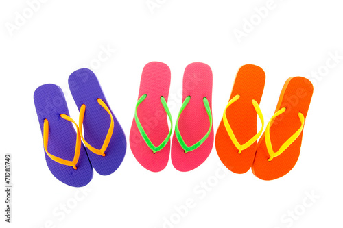 Colorful flip flops