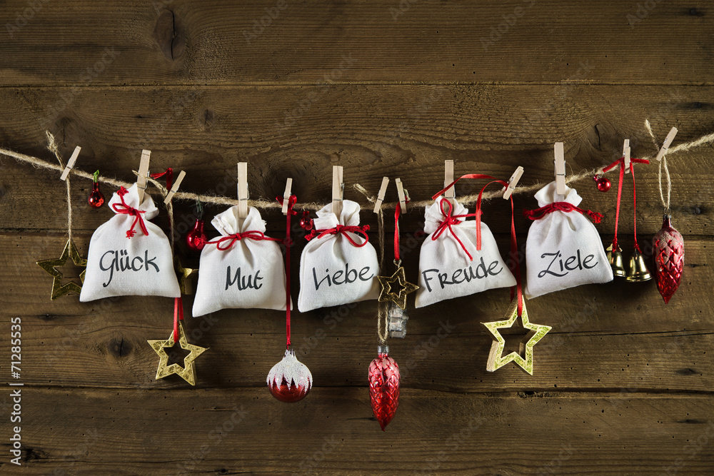 Weihnachten ohne Geschenke Weihnachtskarte von Herzen StockFoto Adobe Stock