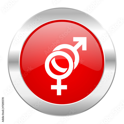 sex red circle chrome web icon isolated