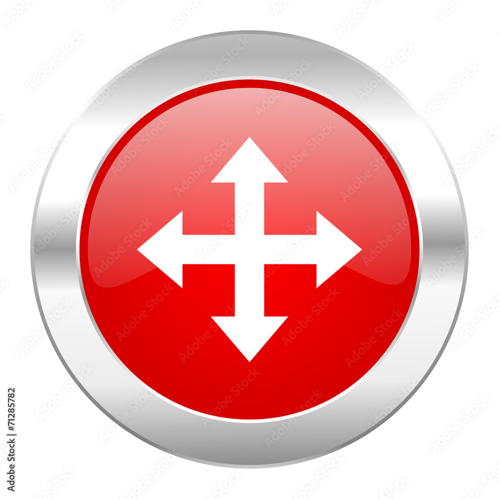 arrow red circle chrome web icon isolated arrow red circle chrome web icon isolated