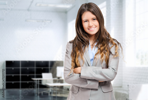 Smiling young business woman