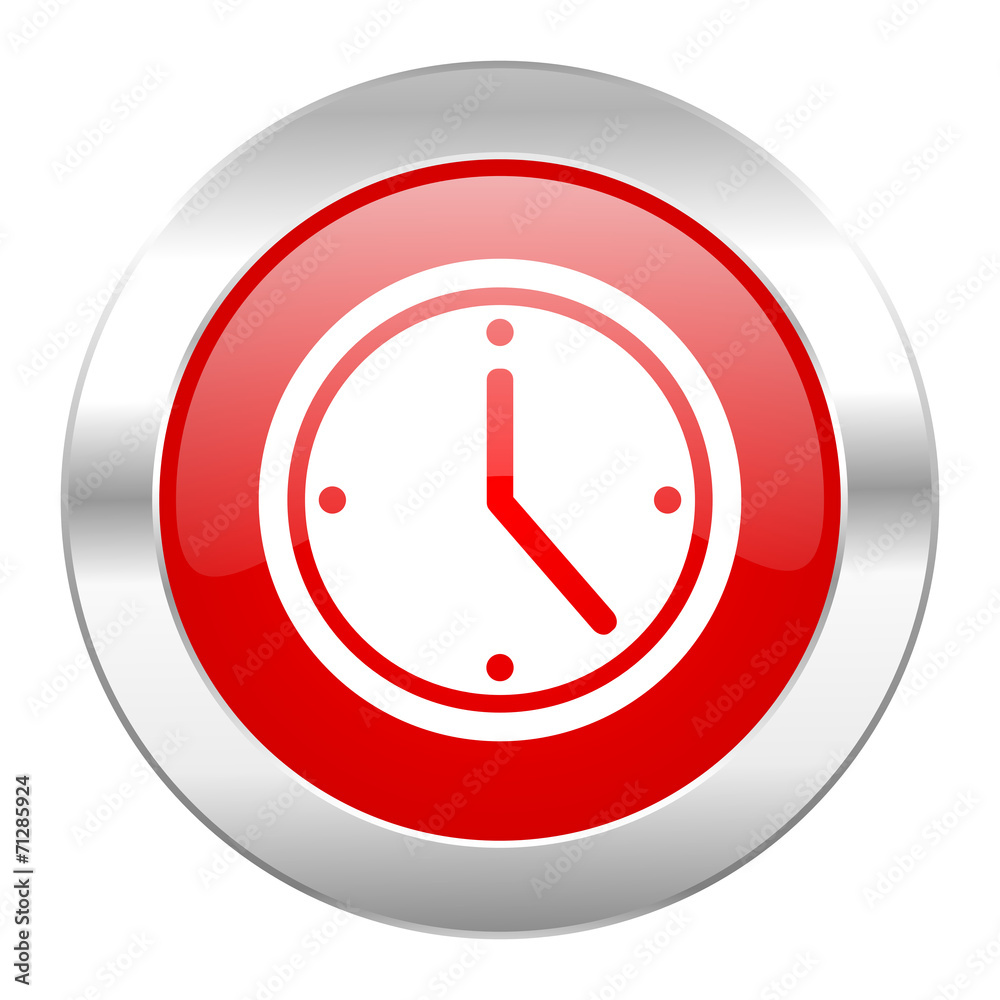 time red circle chrome web icon isolated time red circle chrome web icon isolated