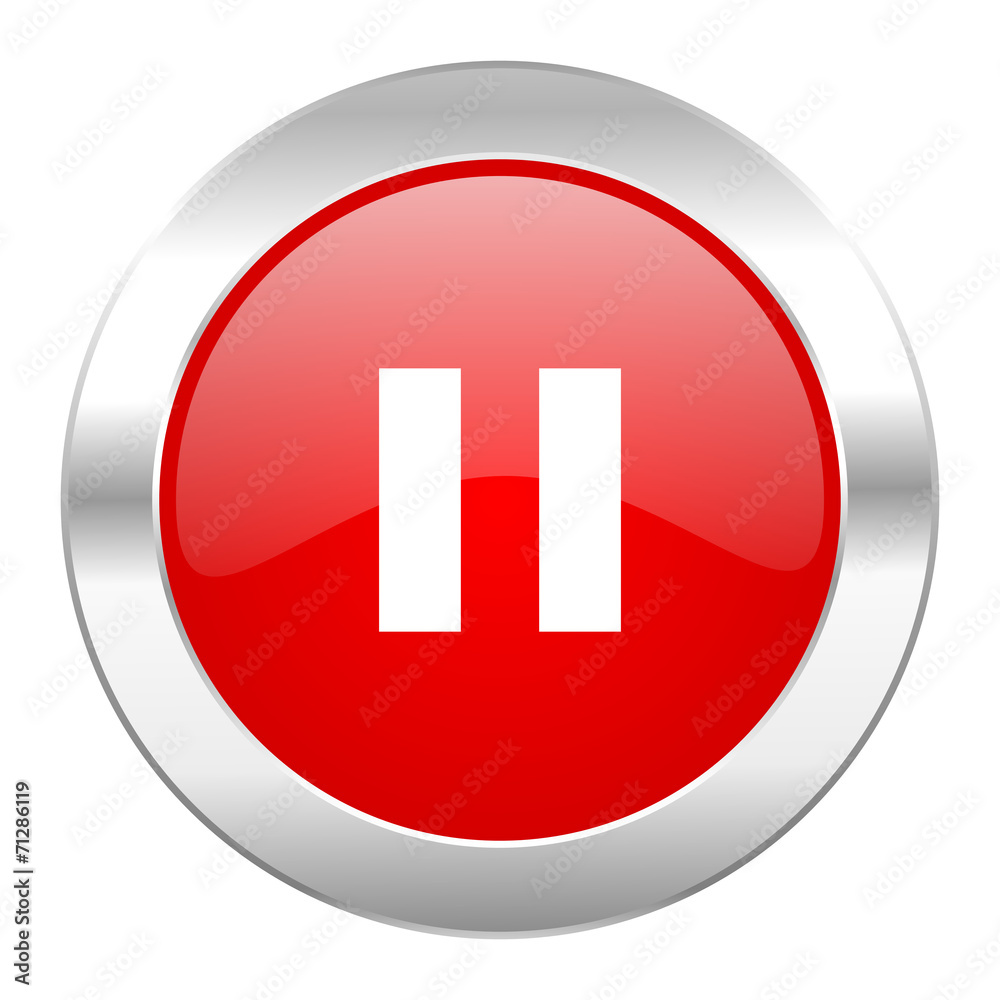 pause red circle chrome web icon isolated pause red circle chrome web icon isolated