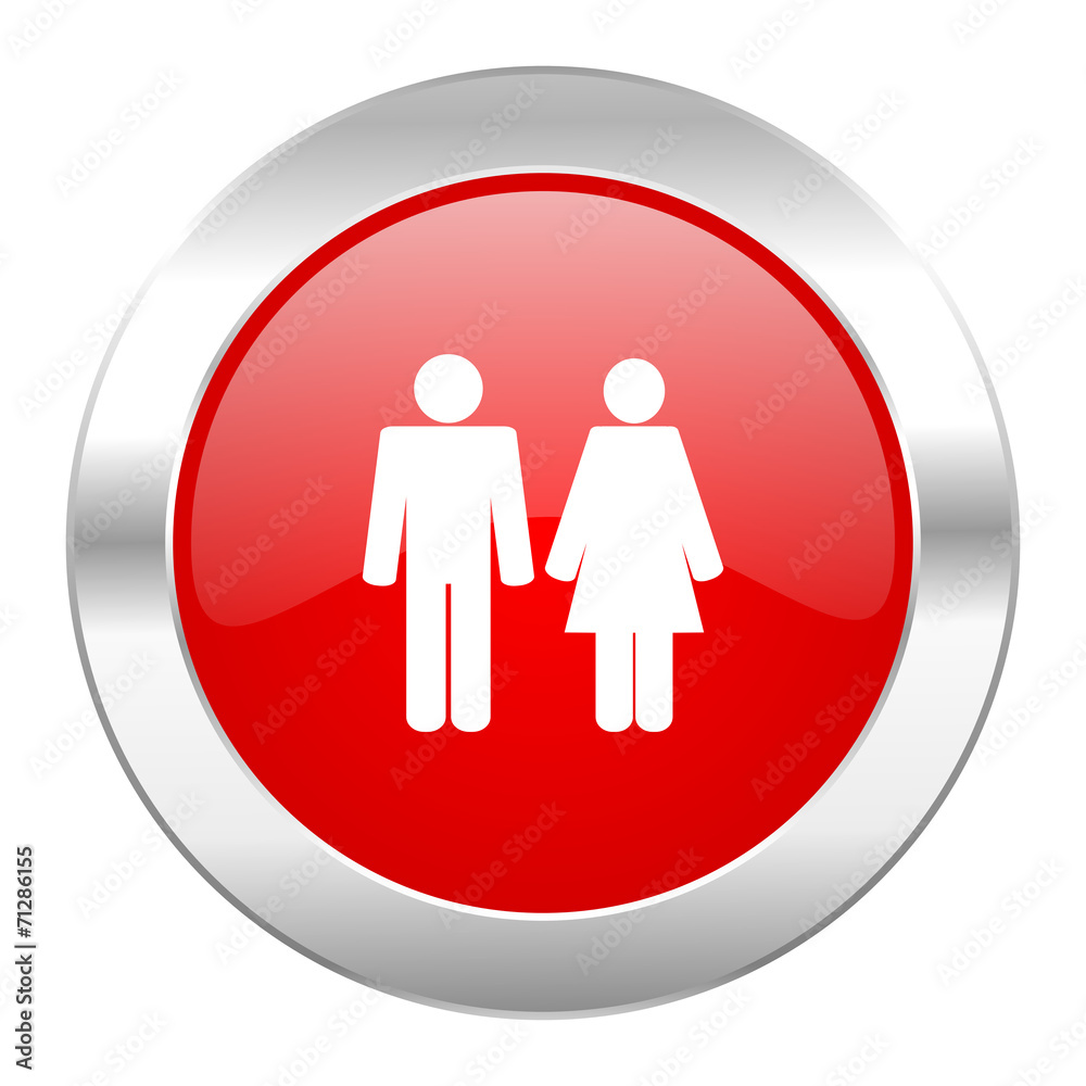 couple red circle chrome web icon isolated couple red circle chrome web icon isolated