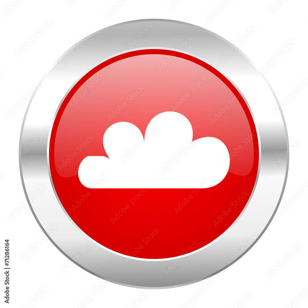 cloud red circle chrome web icon isolated cloud red circle chrome web icon isolated