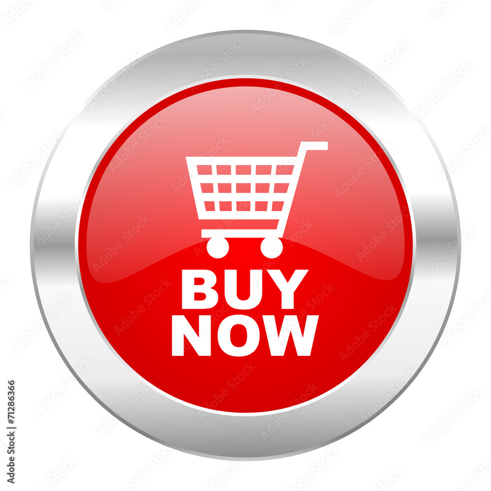 buy now red circle chrome web icon isolated buy now red circle chrome web icon isolated