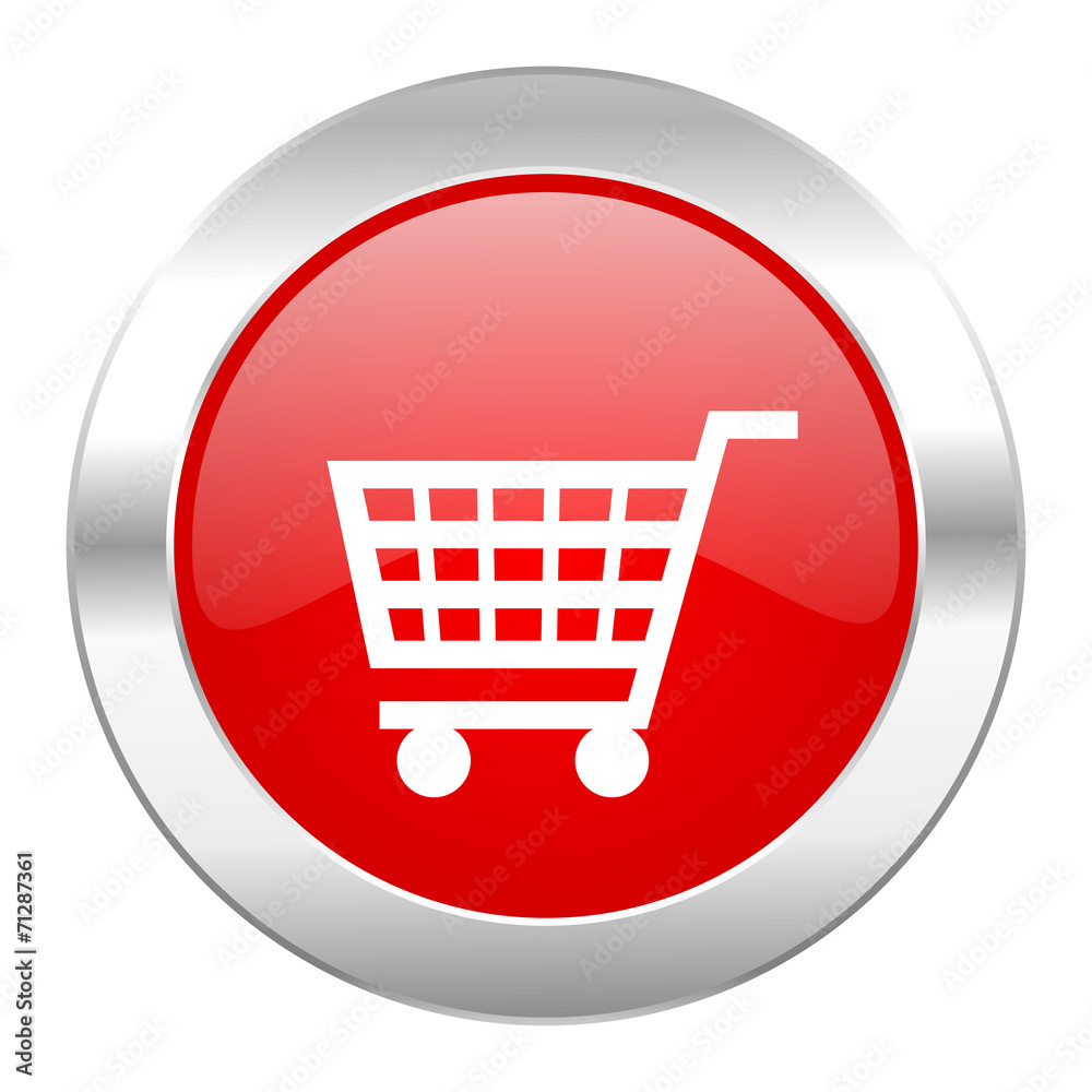 cart red circle chrome web icon isolated cart red circle chrome web icon isolated
