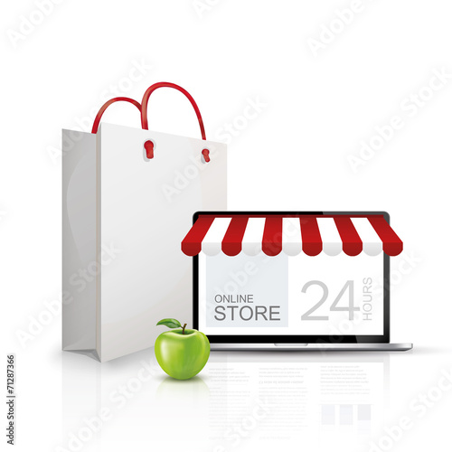 Online store, vector concept 2