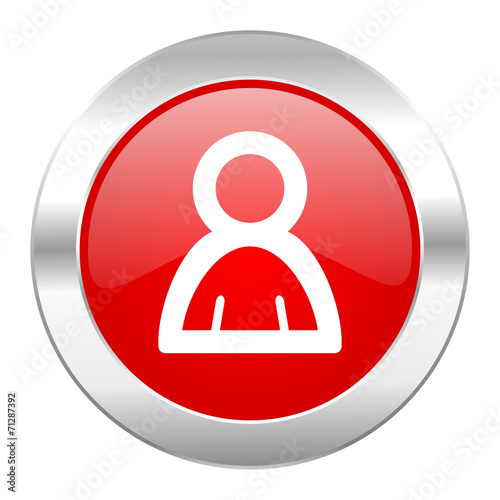 person red circle chrome web icon isolated