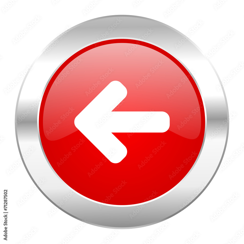 left arrow red circle chrome web icon isolated left arrow red circle chrome web icon isolated