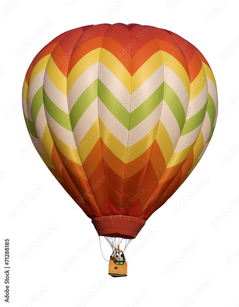 Fototapeta premium Hot-Air Balloon Floating Against White