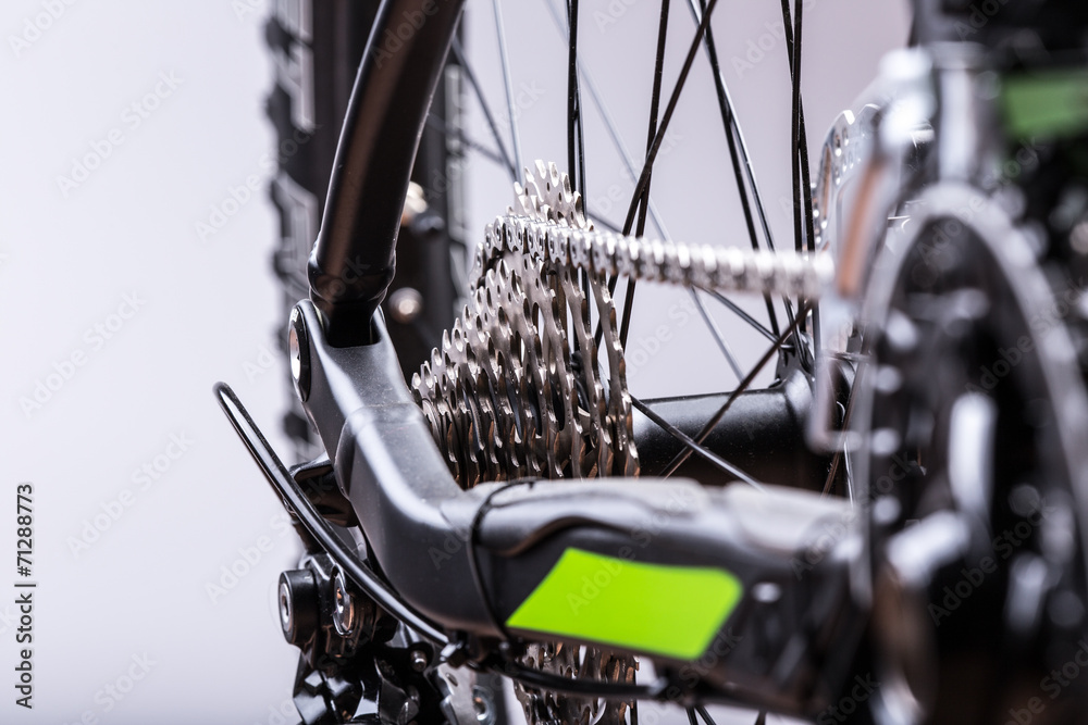Fototapeta premium close-up of mountain bike, studio shot.