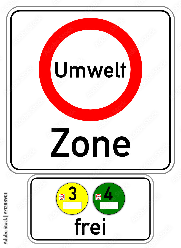 Umweltzone Schild Plakette #141008-svg02 Umweltzone Schild Plakette #141008-svg02