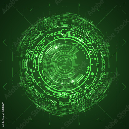 Futuristic graphic user interface