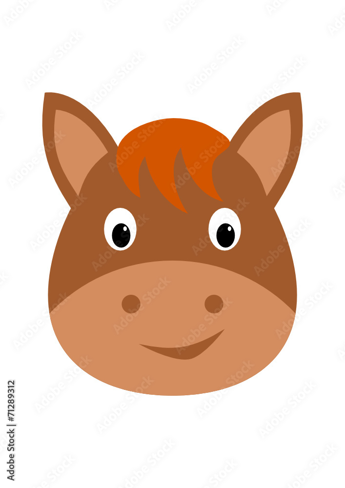 Cheval mignon et souriant Cheval mignon et souriant