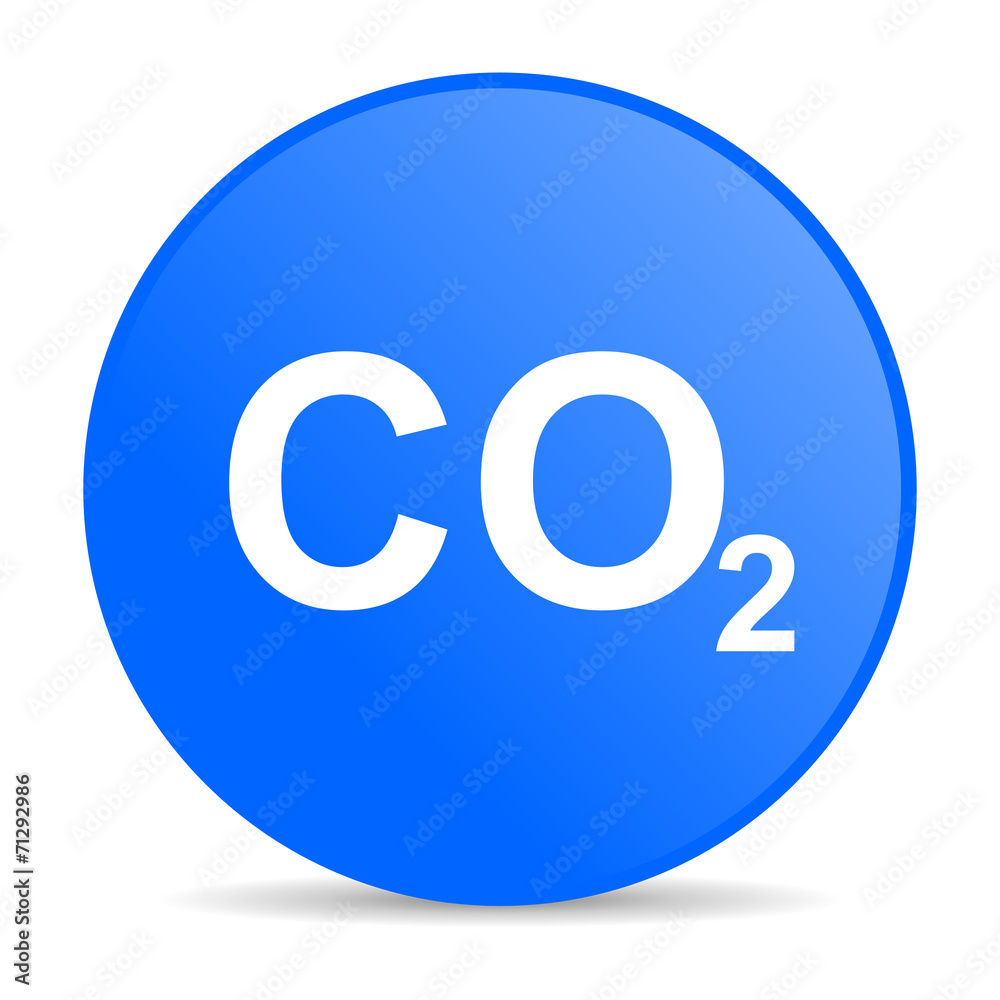 carbon dioxide internet blue icon carbon dioxide internet blue icon